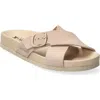 Mephisto Kennie Platform Slide Sandal In Light Sand