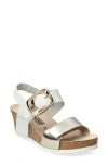 Mephisto Leandre Wedge Sandal In Gold Vega