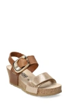 Mephisto Leandre Wedge Sandal In Light Sand Havana