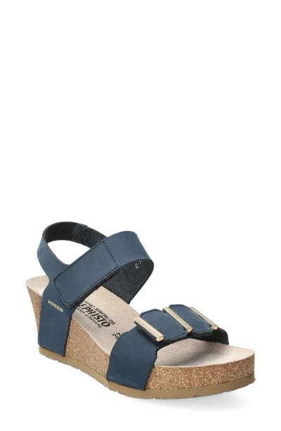 Mephisto Leonore Ankle Strap Sandal In Blue