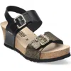 Mephisto Lissandra Platform Wedge Sandal In Black Condor