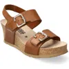 Mephisto Lissandra Platform Wedge Sandal In Camel