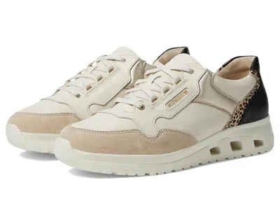 Mephisto Lorane Sneakers Light Sand Leather Lifestyle Shoes Zogg375 In White