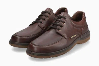 Pre-owned Mephisto Men's Douk Chestnut Riko 178 Water-resistant Lace-up Shoes In Chestnut Riko 2178