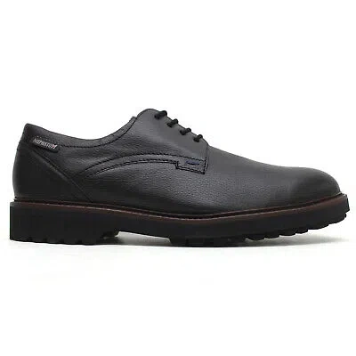 Pre-owned Mephisto Mens Shoes Batiste Casual Lace-up Low-profile Full Grain Leather In Black