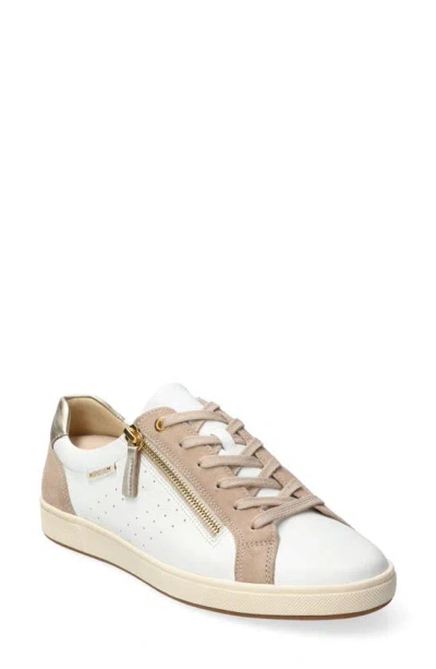 Mephisto Nikita Sneaker In White/ Tan