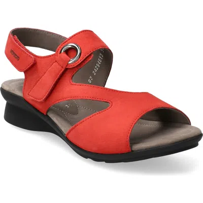Mephisto Prissie Ankle Strap Sandal In Scarlet
