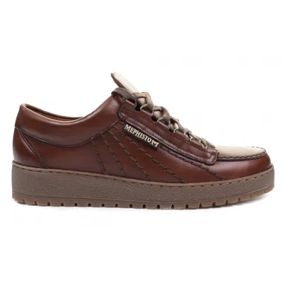 Mephisto Rainbow Shoes Heritage 4778 Chestnut Leather In Brown