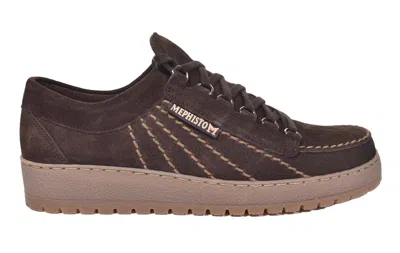 Mephisto Rainbow Shoes Velours 9851 Dark Brown Suede