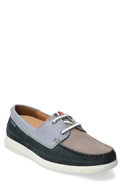Mephisto Trevis Boat Shoe In Deep Blue Mix