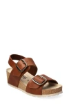 Mephisto Violett Platform Wedge Sandal In Chestnut