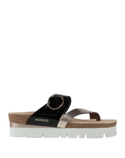 Mephisto Woman Thong Sandal Platinum Size 7 Leather In Gray