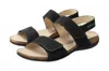 Mephisto Women's Agave Sandal In Black Bucksoft 6900 In Multi