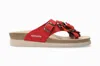 MEPHISTO WOMEN'S CLASSIC HELEN FLOWER SLIDE IN RED