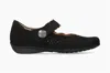 Mephisto Women's Fabienne Flat In Black Bucksoft 6900 In Multi