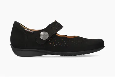 Mephisto Women's Fabienne Flat In Black Bucksoft 6900 In Multi