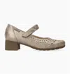 Mephisto Women's Gilia Hand Made Mary Jane Pumps In Dark Taupe In Beige