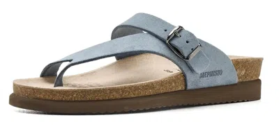 Mephisto Women's Helen Flat Sandals In Sea Blue