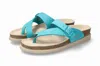 Mephisto Helen Toe Loop Sandal In Blue