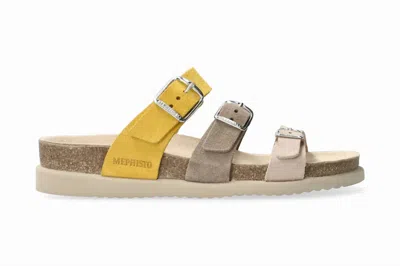 Mephisto Women's Hyacinta Multi-buckle Walking Sandal In Light Sand