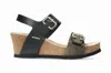 Mephisto Women's Lissandra Lightweight Walking Wedge Sandal In Black Condor In Black