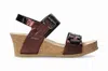 Mephisto Women's Lissandra Lightweight Walking Wedge Sandal In Chianti In Multi