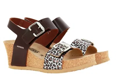 Mephisto Women's Lissandra Sandals In Chestnut Leopard In Multi