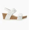 Mephisto Lissandra Platform Wedge Sandal In White
