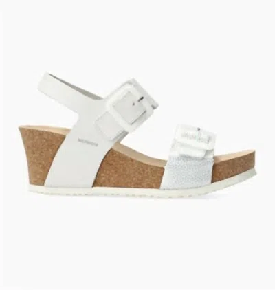 MEPHISTO WOMEN'S LISSIA LIGHTWEIGHT WALKING WEDGE SANDAL IN WHITE