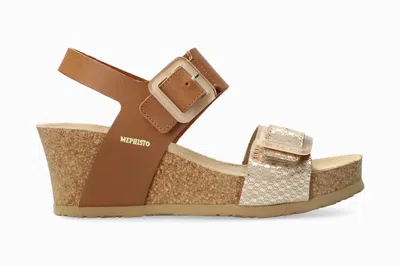 Mephisto Women's Lissia Wedge Sandals In Camel Sandanyl In Brown
