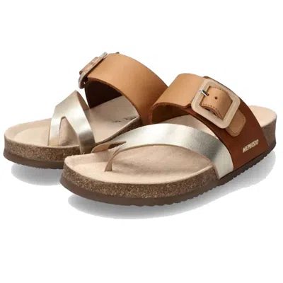 Mephisto Women's Madeline Sandals In Brown/gold In Multi
