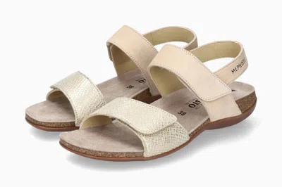 MEPHISTO WOMEN'S MEPHISTO AGAVE BEIGE OPEN TOE ADJUSTABLE STRAP WALKING SANDALS ZOGG2341