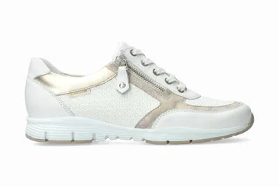 MEPHISTO WOMEN'S YLONA ZIPPER SNEAKER IN WHITE