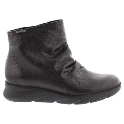 Pre-owned Mephisto Womens Boots Celiane Casual Ankle Zip-up Leather In Black