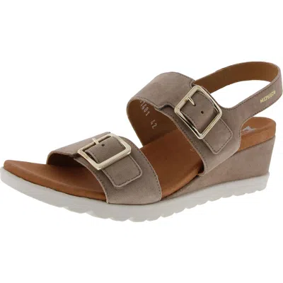 Mephisto Ysabel Womens Padded Insole Suede Wedge Sandals In Multi