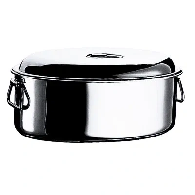 Mepra 10'' 18/10 Stainless Steel Roasting Pan In Silver
