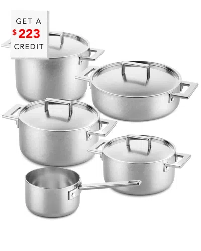Mepra 10pc Attiva Stainless Steel Pewter Set With $223 Credit