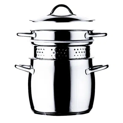 Mepra 1950 18/10 Stainless Steel Pasta Pot In Silver