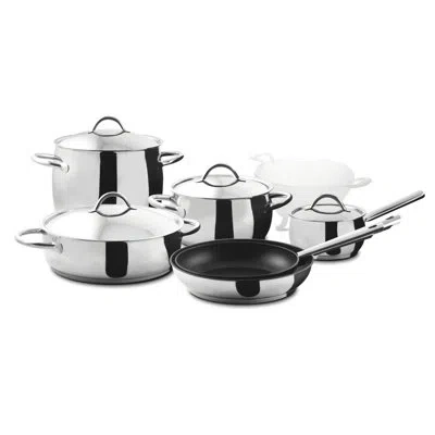 Mepra 1950 Kitchen Set - 10 Pieces - Stainless Steel In Silver