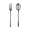 Mepra 2 Piece Brushed Silver Serving Set In Silver