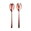 Mepra Linea 2-piece Fork & Spoon Salad Serving Set In Pink