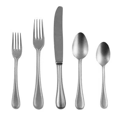 Mepra 20 Piece Perla Pewter Flatware Set, Service For 4 In Silver