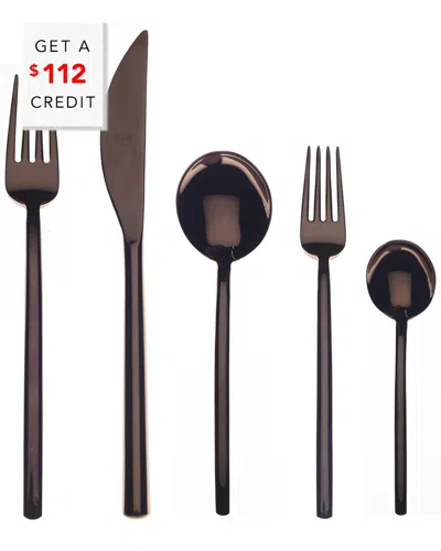 Mepra 20pc Flatware Set With $112 Credit In Brown