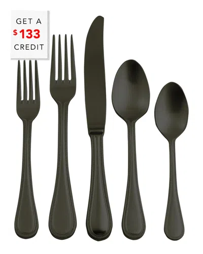 Mepra 20pc Flatware Set With $133 Credit In Black