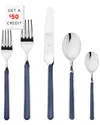 Mepra 20pc Flatware Set With $50 Credit In Blue