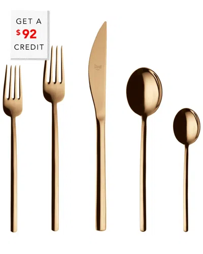 Mepra Due Oro Flatware Set, 5 Piece In Gold
