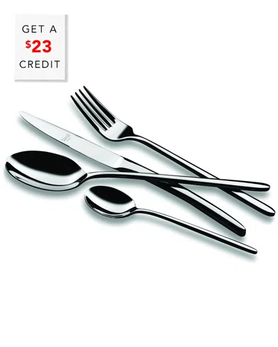 Mepra 24pc Flatware Set With $23 Credit In Silver