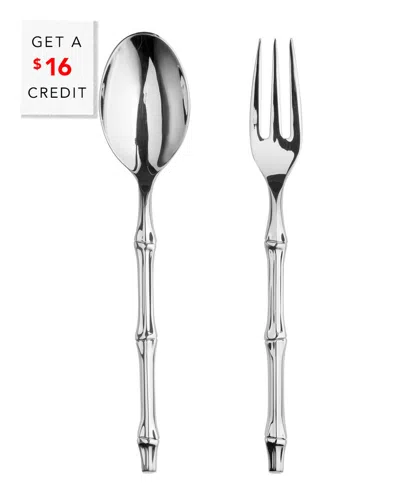 Mepra 2pc Bali Serving Set With $16 Credit In Silver