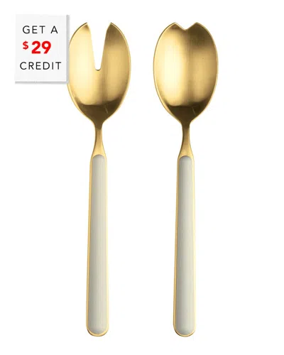Mepra 2pc Fantasia Ice Salad Serving Set With $29 Credit In Gold