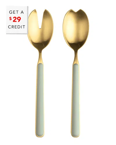 Mepra 2pc Fantasia Ice Salad Serving Set With $29 Credit In Gold